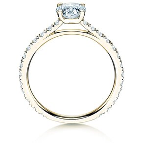 Bague de fiançailles Pure Diamond dans 14K or jaune avec diamants 1,17ct G/SI