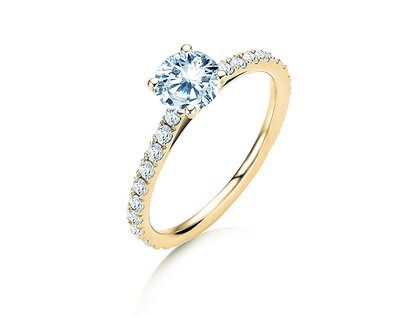 Bague de fiançailles Pure Diamond dans 14K or jaune avec diamants 1,17ct G/SI