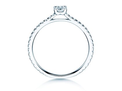 Bague de fiançailles Pure Diamond dans 18K or blanc avec diamants 0,54ct G/SI