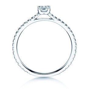 Bague de fiançailles Pure Diamond dans 18K or blanc avec diamants 0,54ct G/SI