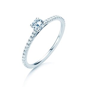 Bague de fiançailles Pure Diamond dans 18K or blanc avec diamants 0,54ct G/SI