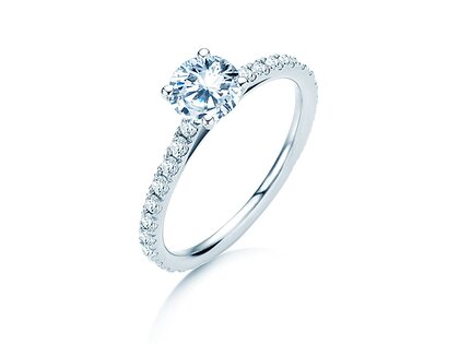 Bague de fiançailles Pure Diamond en 18K or blanc avec diamants 1,48ct G/SI