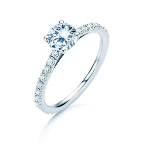 Bague de fiançailles Pure Diamond en 18K or blanc avec diamants 1,48ct G/SI