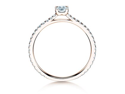 Bague de fiançailles Pure Diamond en 9K or rose avec diamants 0,54ct G/SI