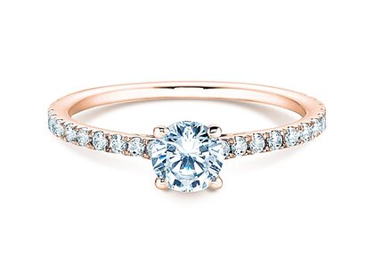 Bague de fiançailles Pure Diamond dans 18K or rose avec diamants 0,92ct G/SI