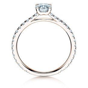 Bague de fiançailles Pure Diamond dans 18K or rose avec diamants 0,92ct G/SI
