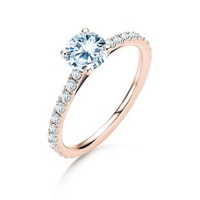 Bague de fiançailles Pure Diamond dans 18K or rose avec diamants 1,17ct G/SI