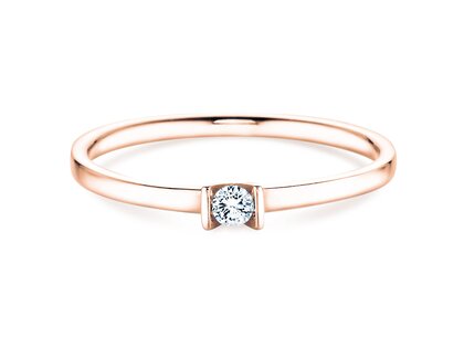 Bague de fiançailles Love dans or rose