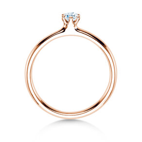 Bague de fiançailles Classic 6 dans 14K or rose avec diamant 0,15ct G/SI