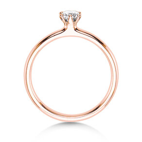 Bague de fiançailles Classic 6 dans 14K or rose avec diamant 0,20ct G/IF