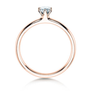 Bague de fiançailles Classic 6 dans 14K or rose avec diamant 0,20ct G/IF