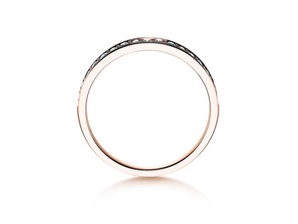Bague de fiançailles Alliance-/Eternityring dans 14K or rose avec diamants 0,125ct G/SI