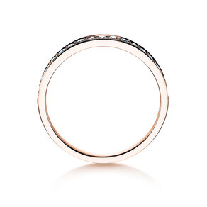 Bague de fiançailles Alliance-/Eternityring dans 14K or rose avec diamants 0,125ct G/SI