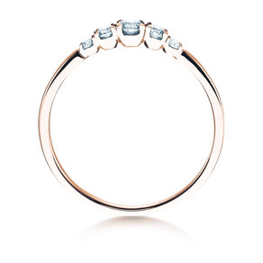 Bague de fiançailles 5 Diamonds dans or rose