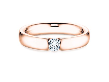 Bague de fiançailles Destiny dans 18K or rose avec diamant 0,10ct G/SI