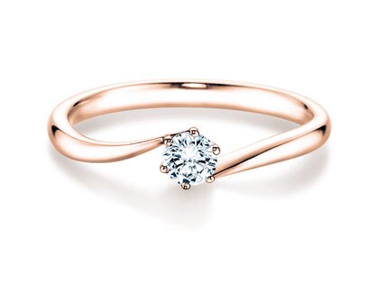 Bague de fiançailles Devotion dans 14K or rose avec diamant 0,35ct G/SI
