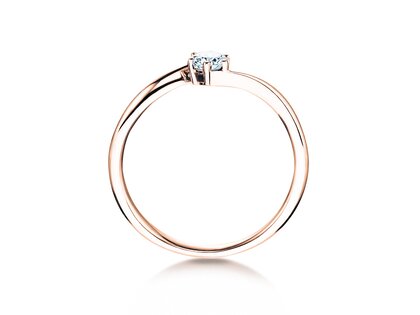 Bague de fiançailles Devotion dans 14K or rose avec diamant 0,35ct G/SI