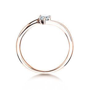Bague de fiançailles Devotion dans 14K or rose avec diamant 0,35ct G/SI