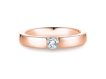 Bague de fiançailles Infinity en 9K or rose avec diamant 0,25ct H/SI