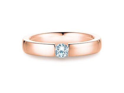 Bague de fiançailles Infinity dans 18K or rose avec diamant 0,30ct H/SI