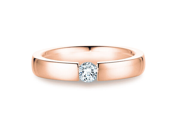 Bague de fiançailles Infinity en 9K or rose avec diamant 0,20ct H/SI