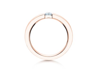 Bague de fiançailles Infinity dans 18K or rose avec diamant 0,30ct H/SI