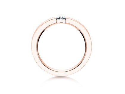 Bague de fiançailles Infinity en 9K or rose avec diamant 0,25ct H/SI