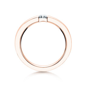 Bague de fiançailles Infinity en 9K or rose avec diamant 0,25ct H/SI