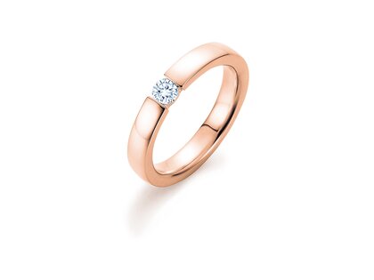 Bague de fiançailles Infinity dans 18K or rose avec diamant 0,30ct H/SI