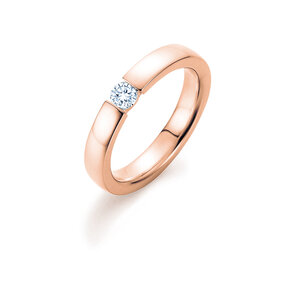 Bague de fiançailles Infinity dans 18K or rose avec diamant 0,30ct H/SI