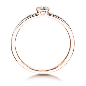 Bague de fiançailles Eternal Pavé dans 14K or rose avec diamants 0,25ct G/SI