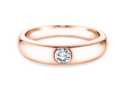 Bague de fiançailles Promise en 9K or rose avec diamant 0,03ct H/SI