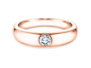 Bague de fiançailles Promise en 9K or rose avec diamant 0,03ct H/SI