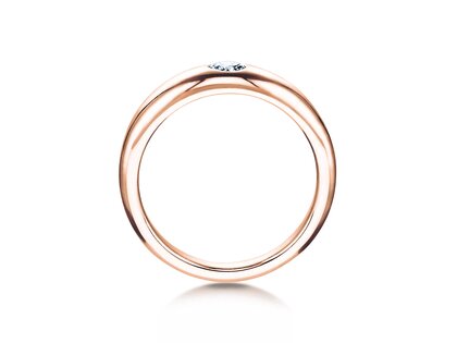 Bague de fiançailles Promise en 9K or rose avec diamant 0,03ct H/SI