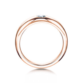 Bague de fiançailles Promise en 9K or rose avec diamant 0,03ct H/SI