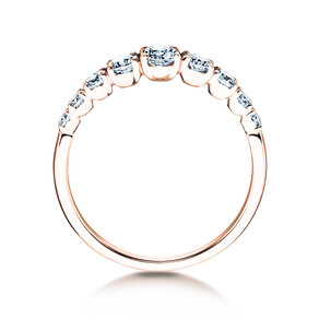 Bague de fiançailles 9 Diamonds dans 14K or rose avec diamants 0,43ct G/SI