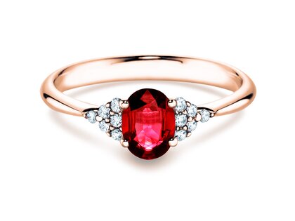Bague de fiançailles Vivid en or rose