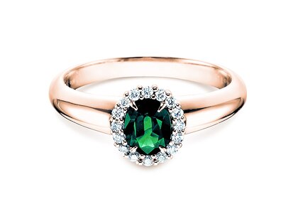 Bague de fiançailles Windsor dans or rose