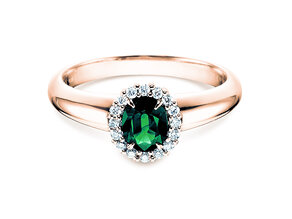 Bague de fiançailles Windsor dans or rose
