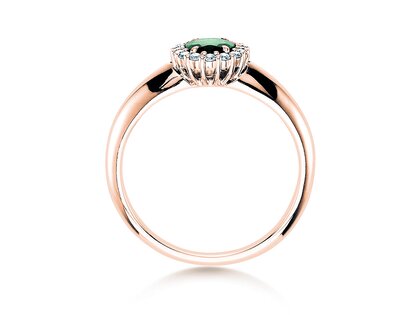 Bague de fiançailles Windsor dans or rose