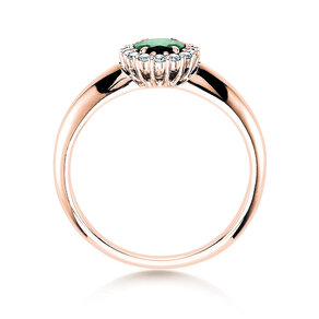 Bague de fiançailles Windsor dans or rose