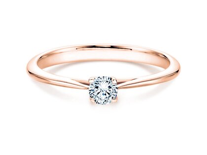 Bague de fiançailles Delight dans 18K or rose avec diamant 0,20ct G/SI
