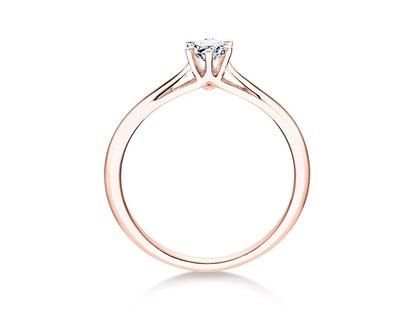 Bague de fiançailles Heaven 6 en 14K or rose avec diamant de laboratoire 0,25ct E/VS