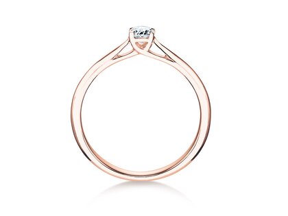 Bague de fiançailles Delight dans 18K or rose avec diamant 0,30ct H/SI