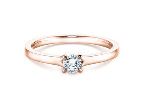 Bague de fiançailles Modern dans or rose