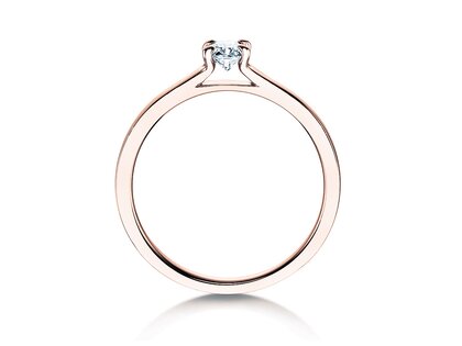 Bague de fiançailles Modern dans or rose