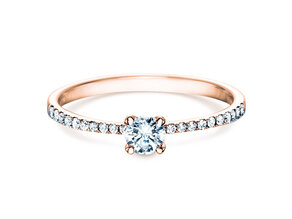 Bague de fiançailles Grace dans 18K or rose avec diamants 0,70ct G/SI