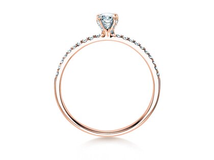 Bague de fiançailles Grace dans 18K or rose avec diamants 0,70ct G/SI