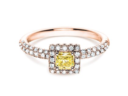 Bague de fiançailles Sophie en 18K or rose avec diamants 1,02ct