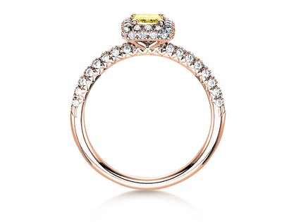 Bague de fiançailles Sophie en 18K or rose avec diamants 1,02ct